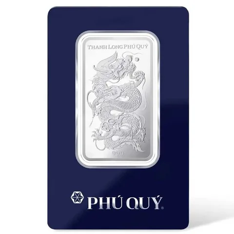 Bạc miếng Thanh Long Phú Quý 999 1L đóng gói vỉ thẻ chuẩn Thụy Sĩ mặt sau
