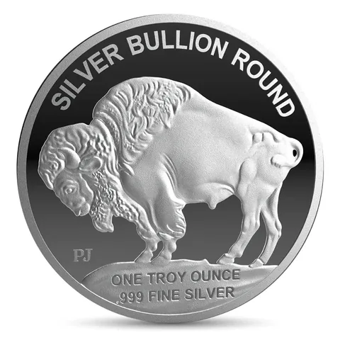 Mặt sau Đồng bạc Buffalo Proof 1 OZ hình bò tót châu Mỹ oai vệ